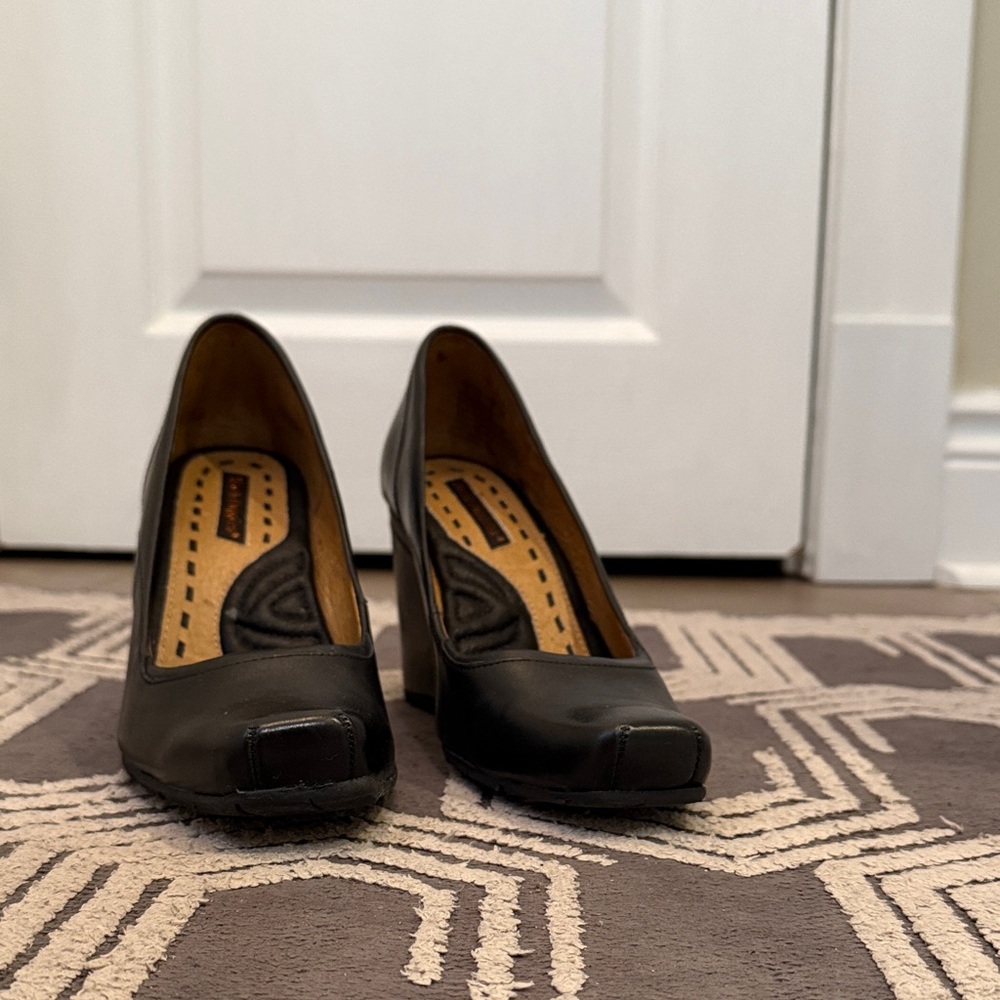 Hush Puppies Black Wedge Shoes